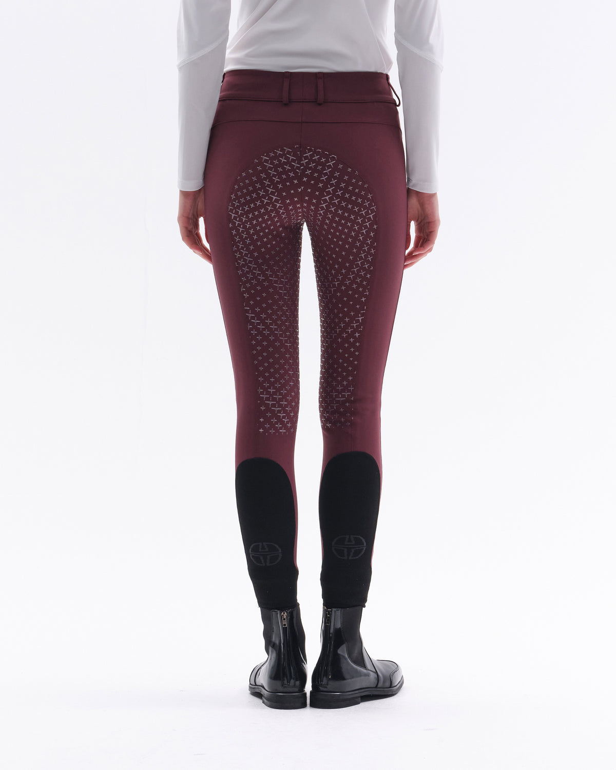 Model image — Athletic High Waist Breeches Full Grip - White