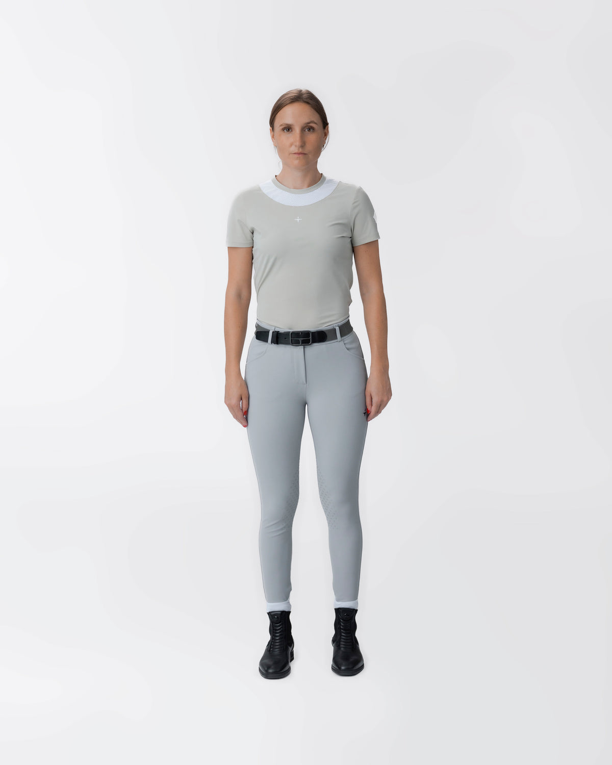Model image — Mid/High Breeches with Knee Grip with pocket - Black