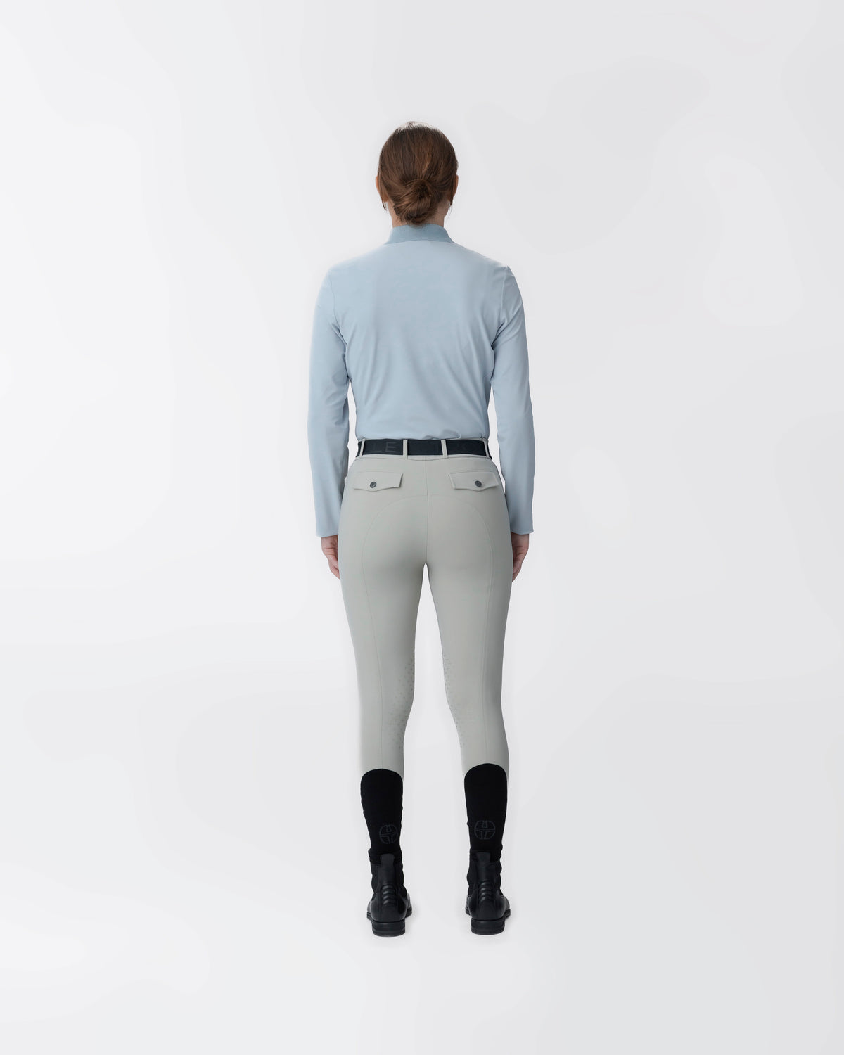 Model image — Mid/High Breeches with Knee Grip with pocket - Spruce Green