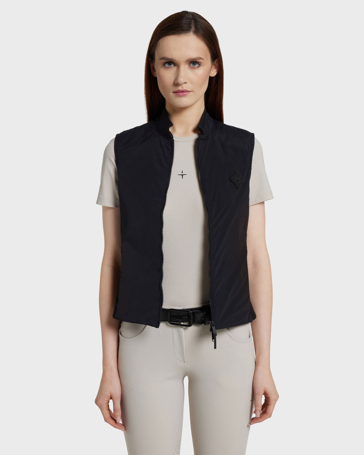 Model image — Graphene Body Warmer +TECH™ - Earth Grey