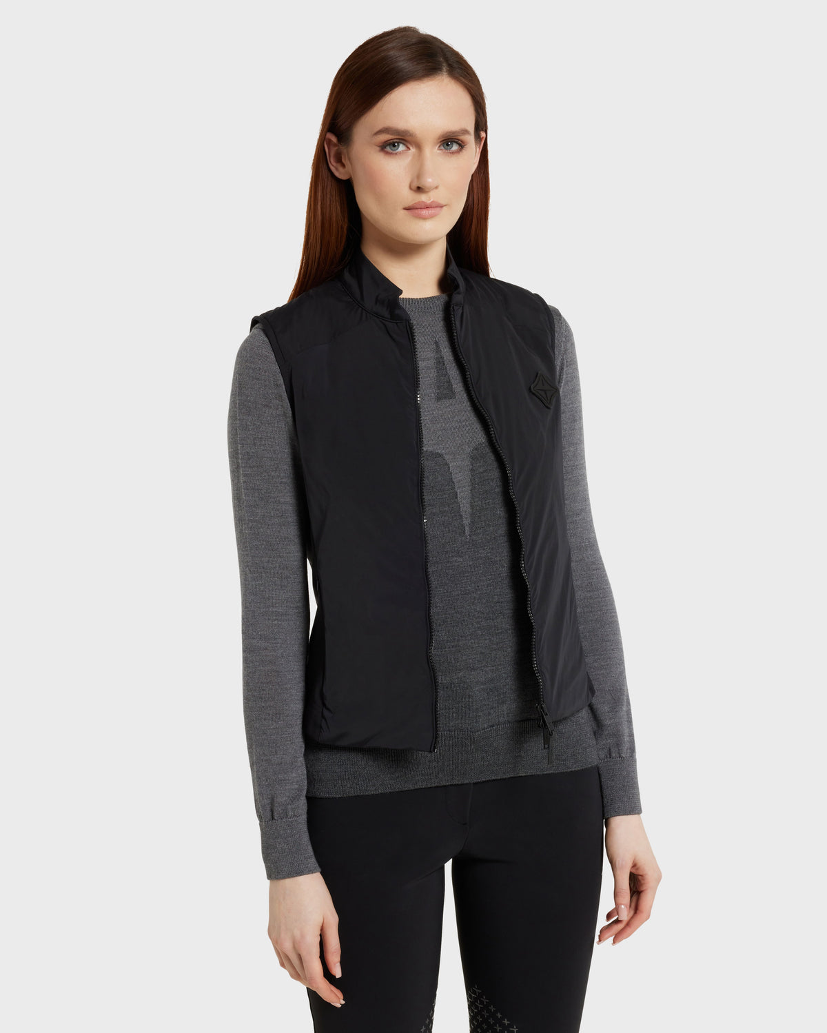 Model image — Graphene Body Warmer +TECH™ - Earth Grey