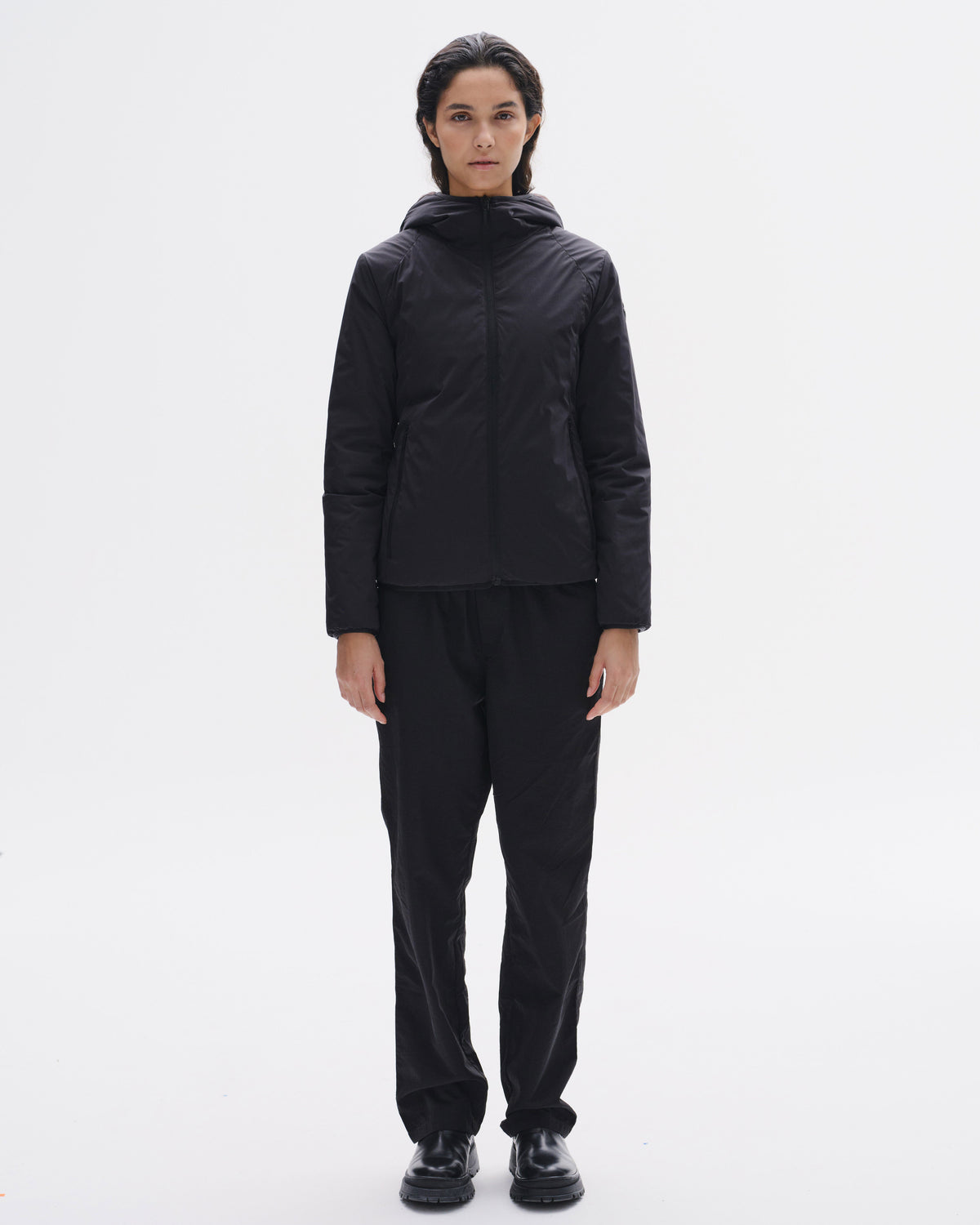 Model image — Hot L2 Thermo Reversible Light Down Jacket Female - Black/Grey