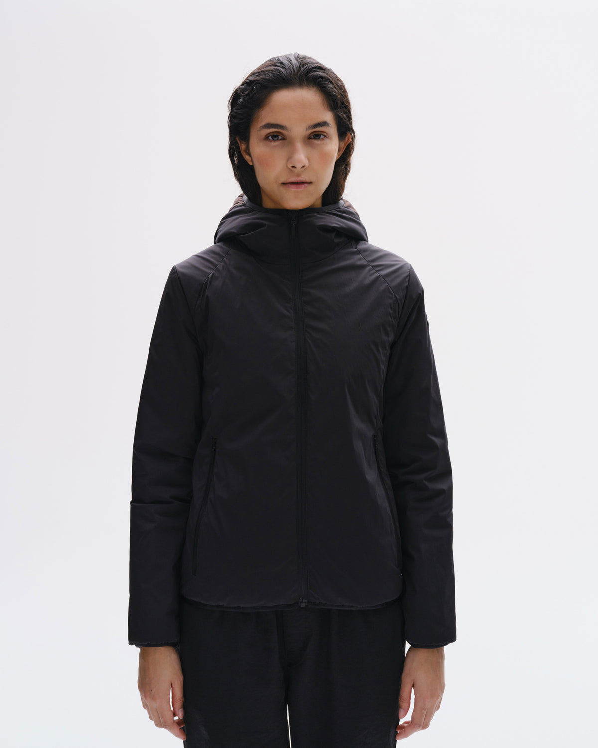 Model image — Hot L2 Thermo Reversible Light Down Jacket Female - Black/Grey