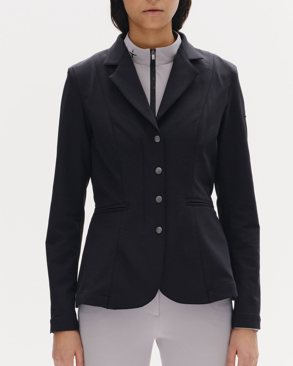Model image — Tech twill Unlined Riding Jacket Female - Navy
