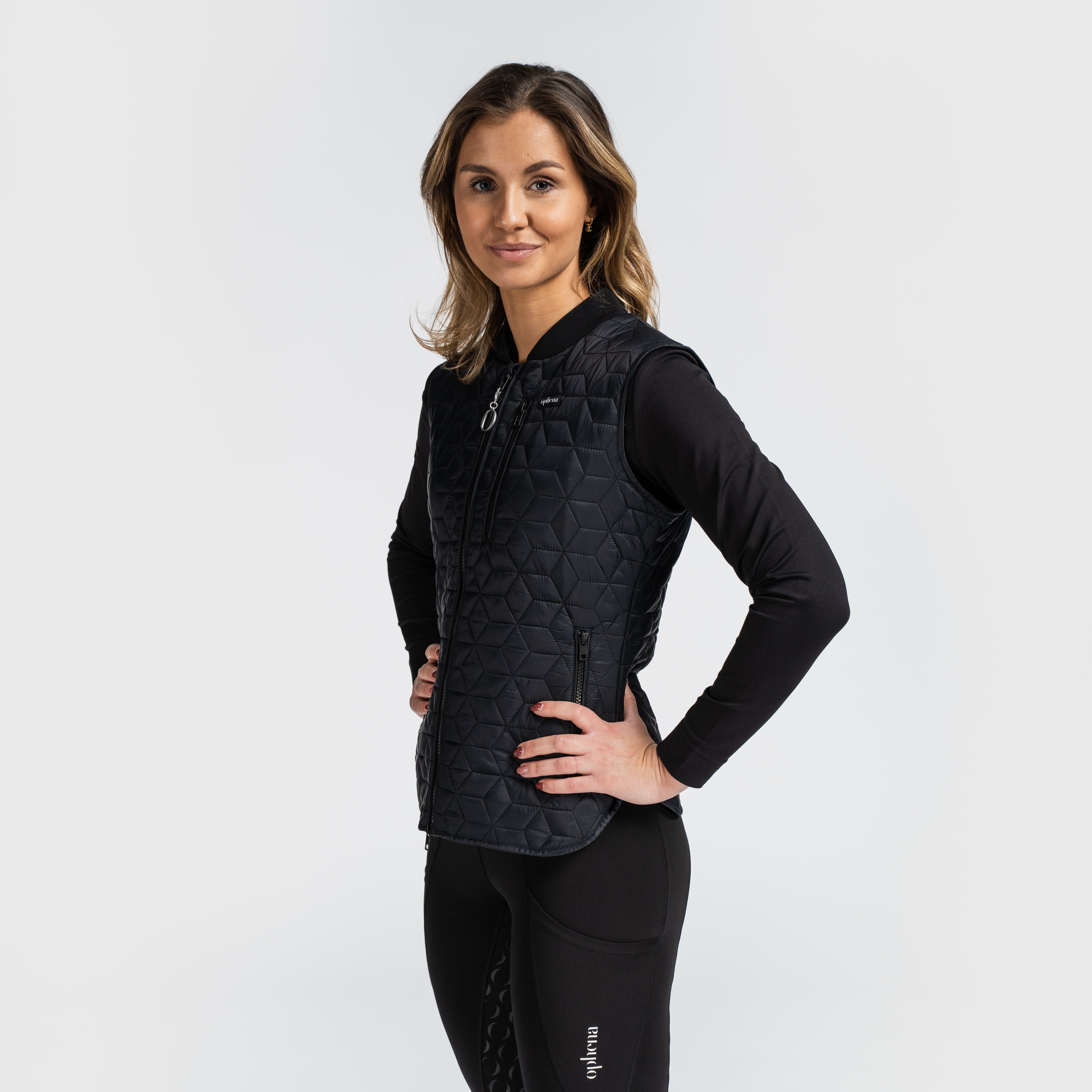 Quilted Riding Vest - Black – image 1