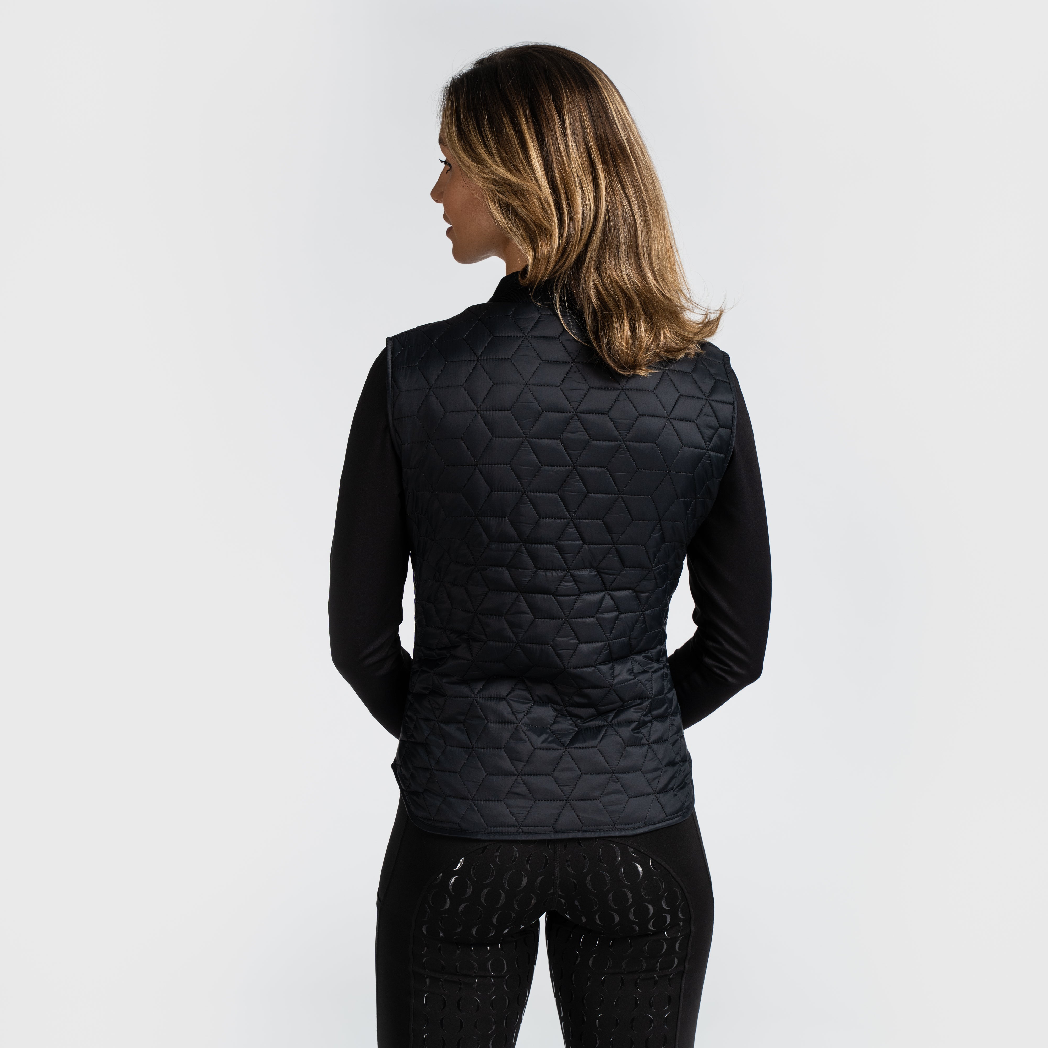 Quilted Riding Vest - Black – image 6