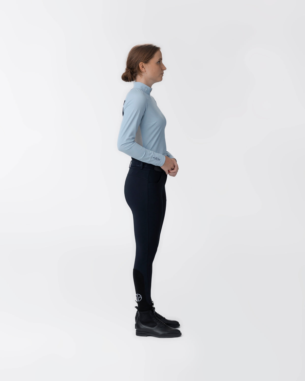 Model image — Aero Female Competition Polo Balance™ LS 2.0 - Sand / Sand