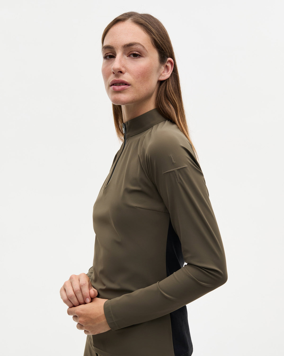 Model image — Aero Female Competition Polo Balance™ LS 2.0 - Bordeaux