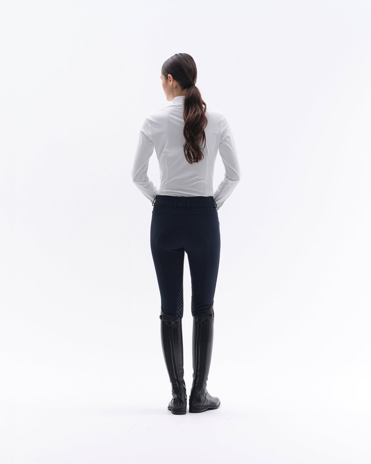 Model image — Half Placket Show Shirt Female - Nordic Slate