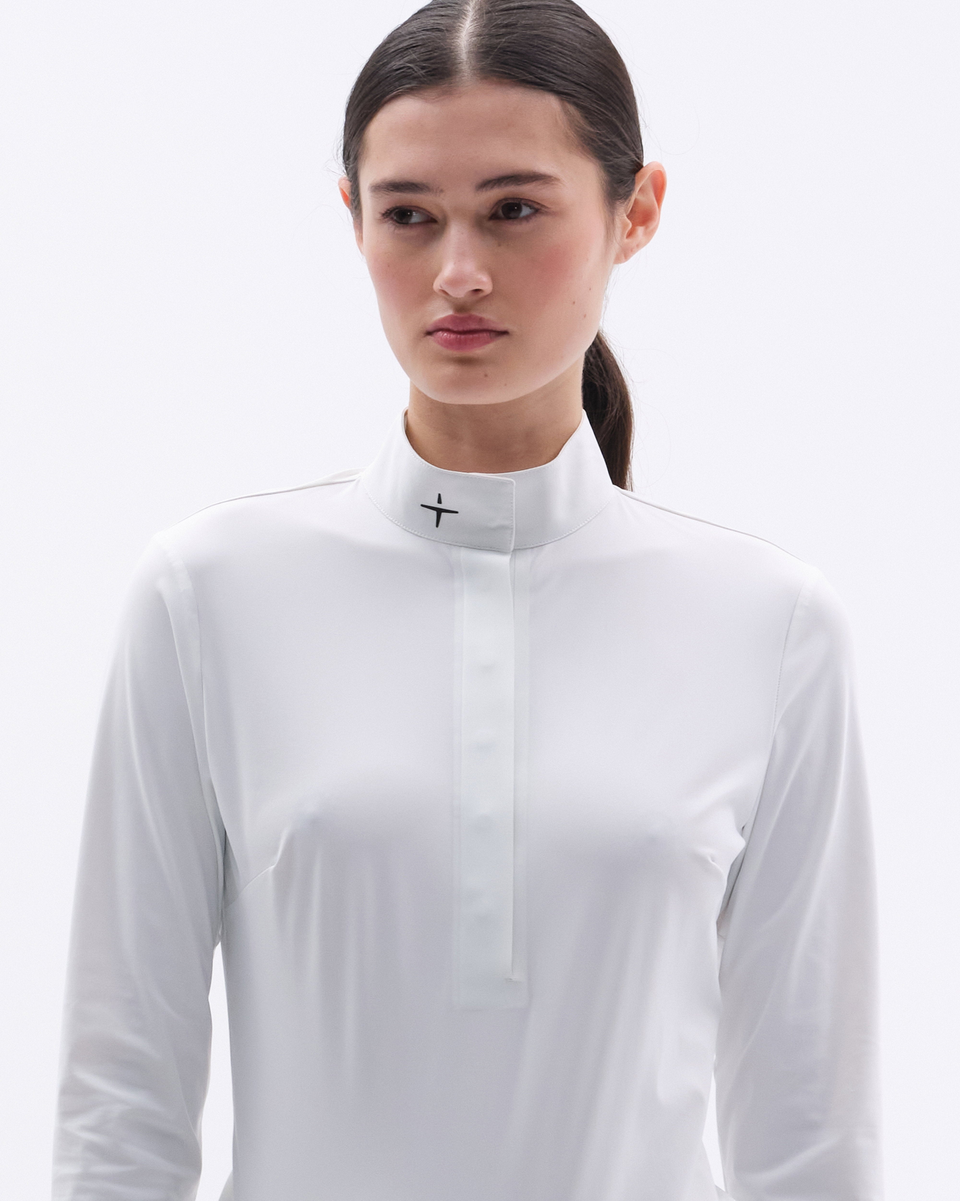 Half Placket Show Shirt Female - White – Trolle Company