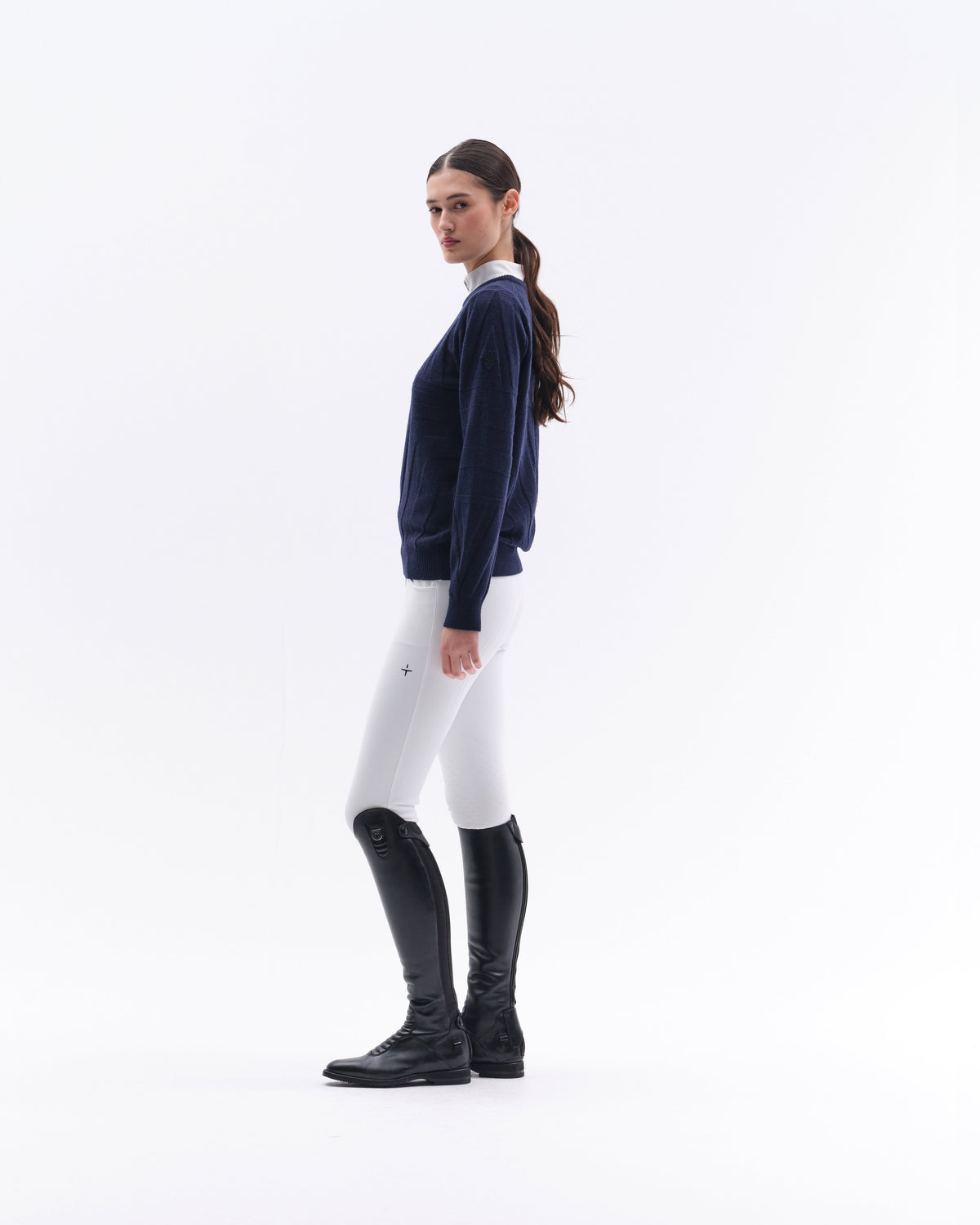 Model image — Ecco Wool Cashmere Sweater Unisex - Grey