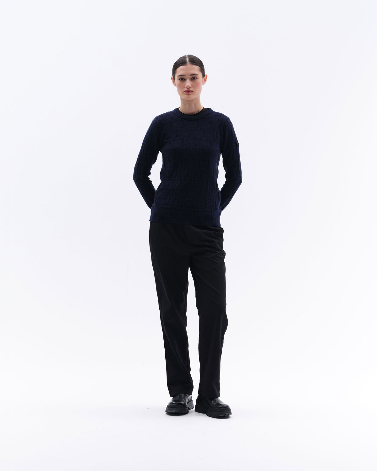 Model image — Faded T Wool Cashmere Sweater - Grey