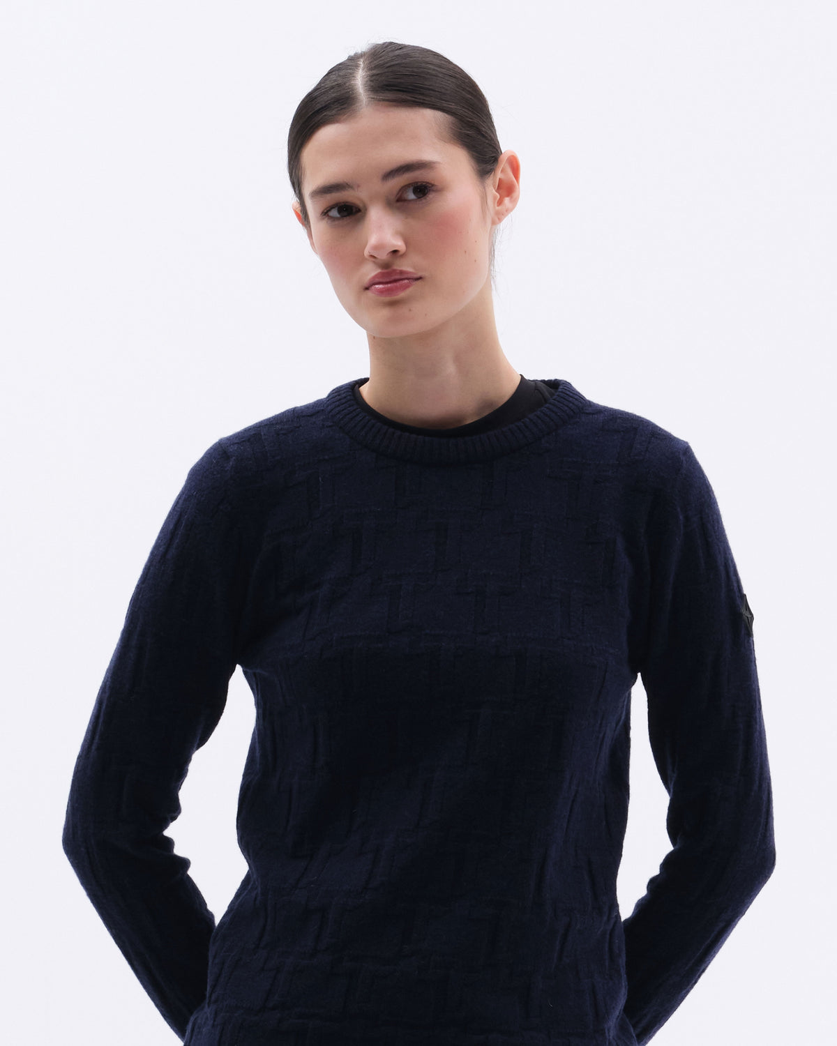 Model image — Faded T Wool Cashmere Sweater - Grey